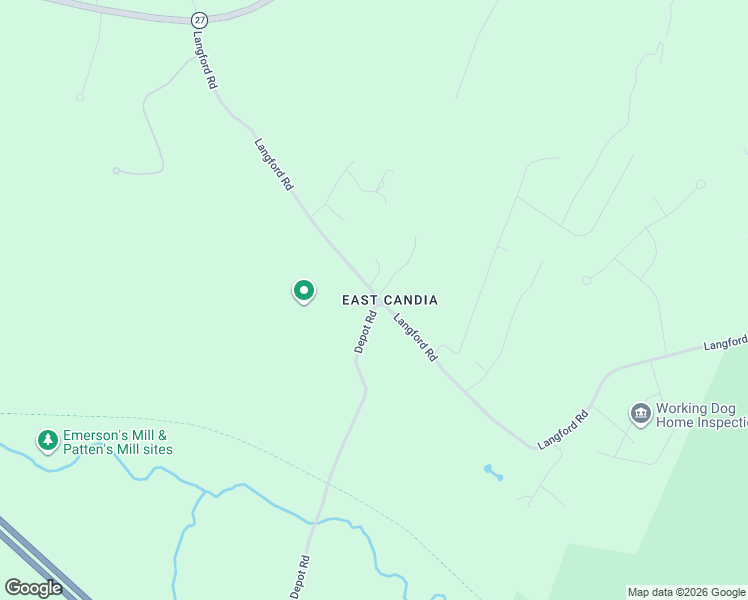 map of restaurants, bars, coffee shops, grocery stores, and more near 143 Langford Road in Candia