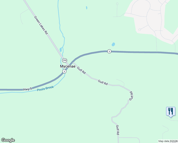 map of restaurants, bars, coffee shops, grocery stores, and more near 5700 Gulf Road in Chittenango