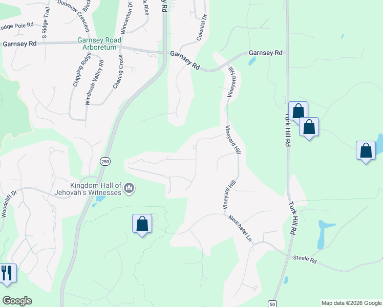 map of restaurants, bars, coffee shops, grocery stores, and more near 14 Chablis Drive in Fairport