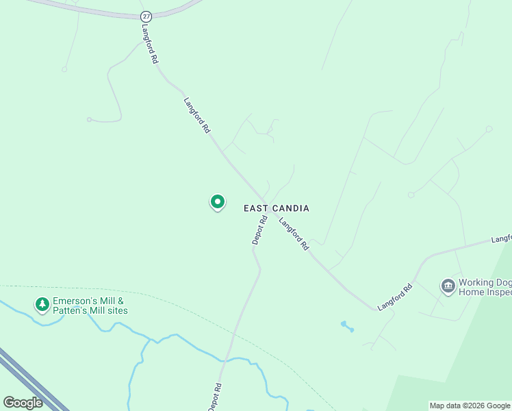 map of restaurants, bars, coffee shops, grocery stores, and more near 143 Langford Road in Candia