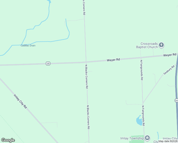 map of restaurants, bars, coffee shops, grocery stores, and more near 6545 Simmonds Road in Imlay City