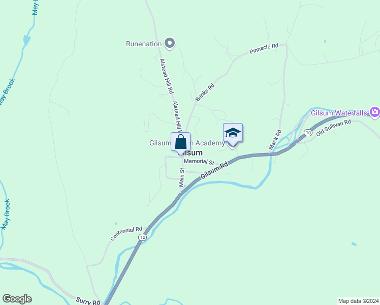 map of restaurants, bars, coffee shops, grocery stores, and more near in Gilsum