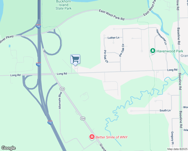 map of restaurants, bars, coffee shops, grocery stores, and more near 2392 Long Rd in Grand Island