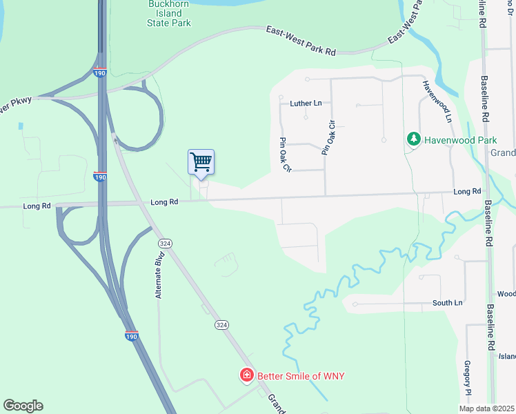 map of restaurants, bars, coffee shops, grocery stores, and more near 2392 Long Road in Grand Island
