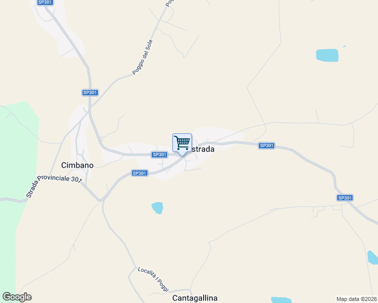 map of restaurants, bars, coffee shops, grocery stores, and more near 88 Via dei Partigiani in Villastrada