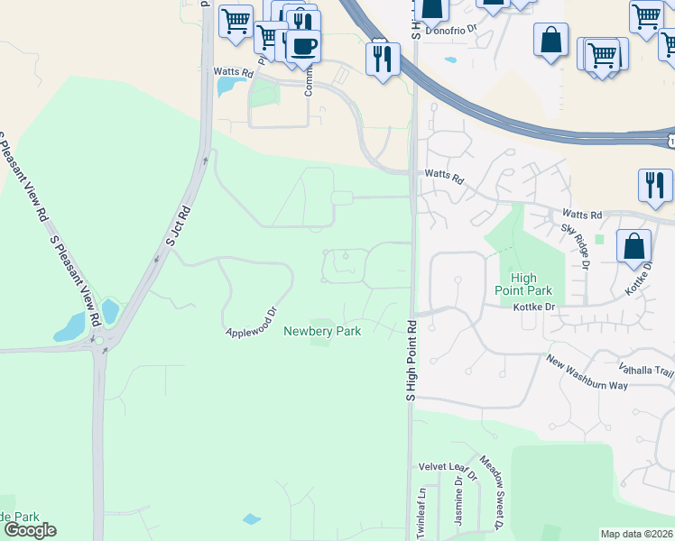 map of restaurants, bars, coffee shops, grocery stores, and more near 7818 Courtyard Drive in Madison