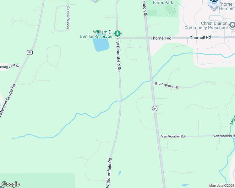 map of restaurants, bars, coffee shops, grocery stores, and more near 191 West Bloomfield Road in Pittsford