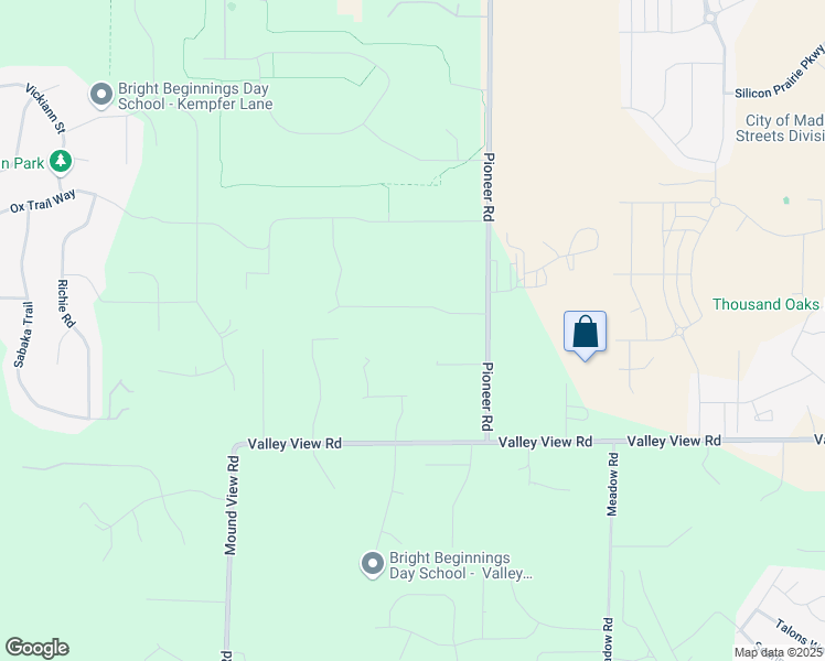 map of restaurants, bars, coffee shops, grocery stores, and more near 7555 Fallen Oak Drive in Verona