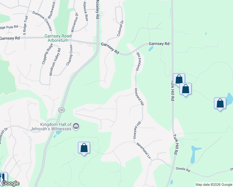 map of restaurants, bars, coffee shops, grocery stores, and more near 38 Emerald Hill Circle in Fairport