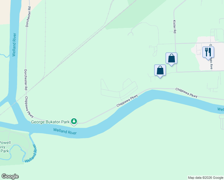 map of restaurants, bars, coffee shops, grocery stores, and more near 6441 Sunshine Common in Niagara Falls