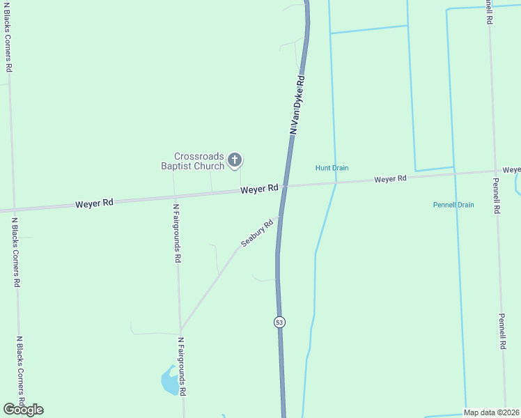 map of restaurants, bars, coffee shops, grocery stores, and more near 815 North Van Dyke Road in Imlay City