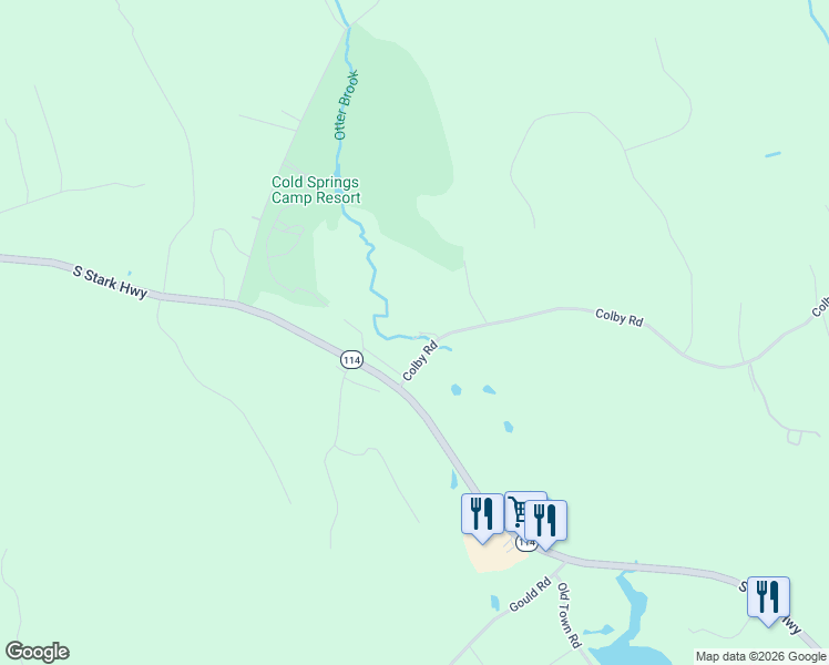 map of restaurants, bars, coffee shops, grocery stores, and more near 21 Colby Road in Weare