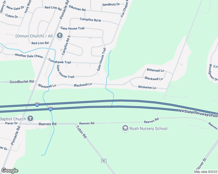 map of restaurants, bars, coffee shops, grocery stores, and more near 149 Blackwell Lane in Henrietta
