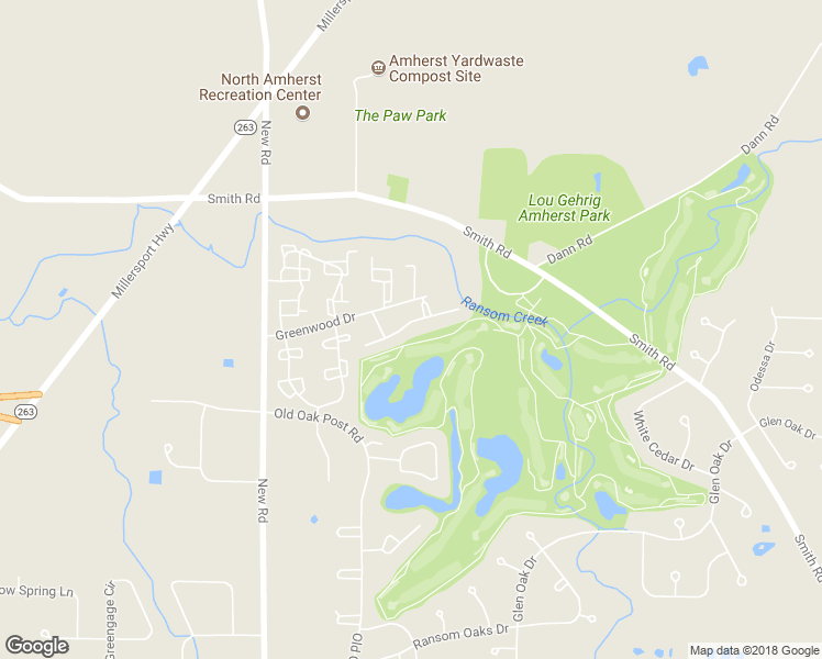 map of restaurants, bars, coffee shops, grocery stores, and more near 93 Tralee Terrace in East Amherst