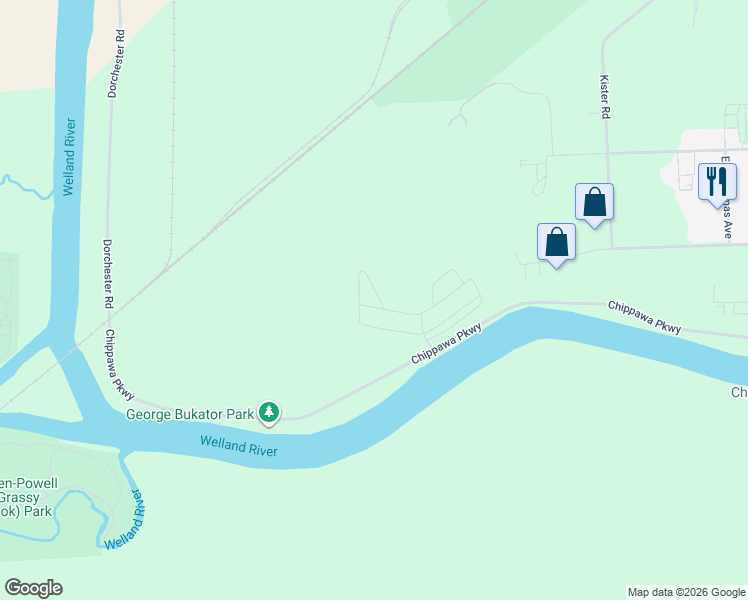 map of restaurants, bars, coffee shops, grocery stores, and more near 6461 Sunshine Common in Niagara Falls