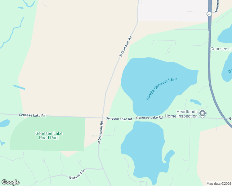 map of restaurants, bars, coffee shops, grocery stores, and more near 1256-1406 North Dousman Road in Oconomowoc