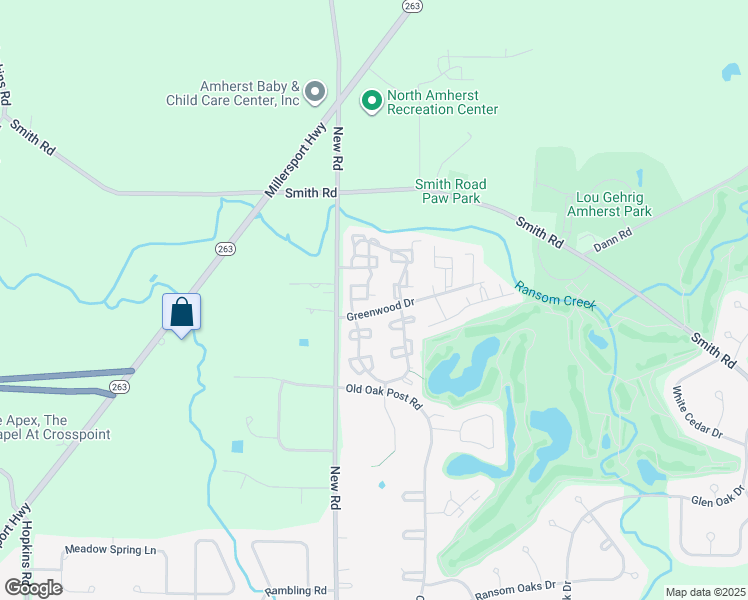 map of restaurants, bars, coffee shops, grocery stores, and more near 252 Forest Edge Drive in East Amherst