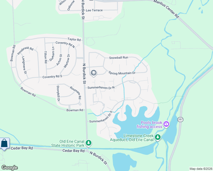 map of restaurants, bars, coffee shops, grocery stores, and more near 432 Summerhaven Drive North in East Syracuse