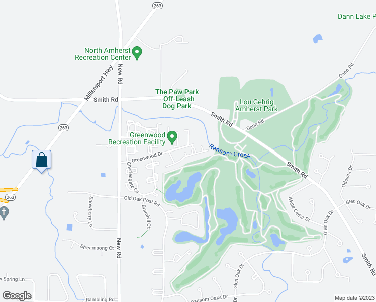 map of restaurants, bars, coffee shops, grocery stores, and more near 8 Tralee Terrace in East Amherst