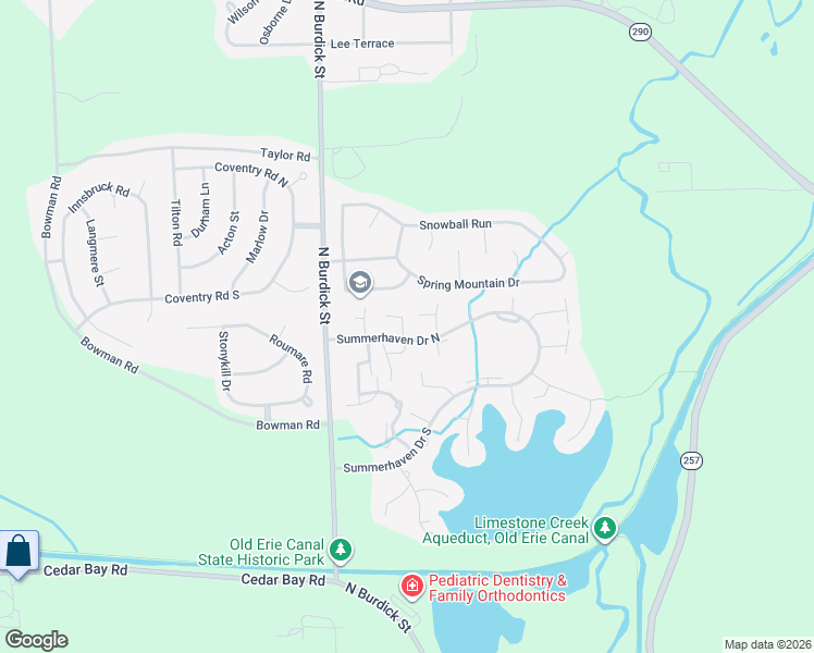 map of restaurants, bars, coffee shops, grocery stores, and more near 432 Summerhaven Drive North in East Syracuse