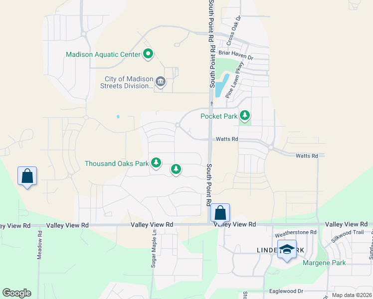 map of restaurants, bars, coffee shops, grocery stores, and more near 725 Quiet Pond Drive in Verona