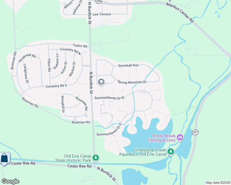 map of restaurants, bars, coffee shops, grocery stores, and more near 432 Summerhaven Drive North in East Syracuse