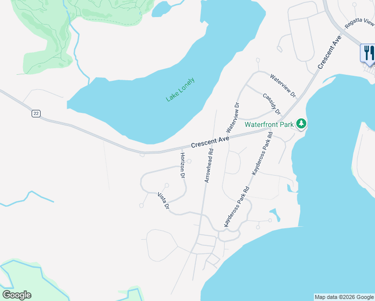 map of restaurants, bars, coffee shops, grocery stores, and more near 525 Crescent Avenue in Saratoga Springs