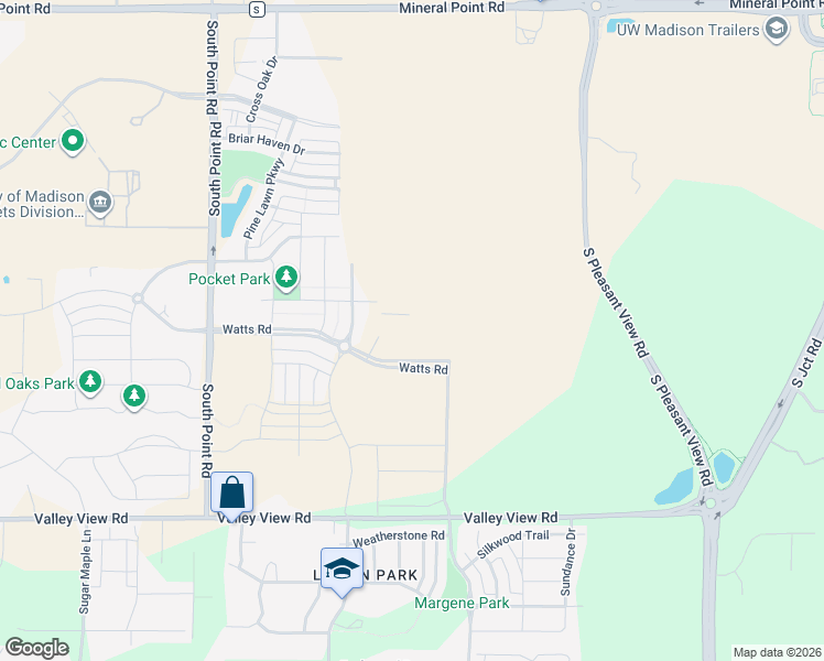 map of restaurants, bars, coffee shops, grocery stores, and more near 8834 Valley View Rd in Verona
