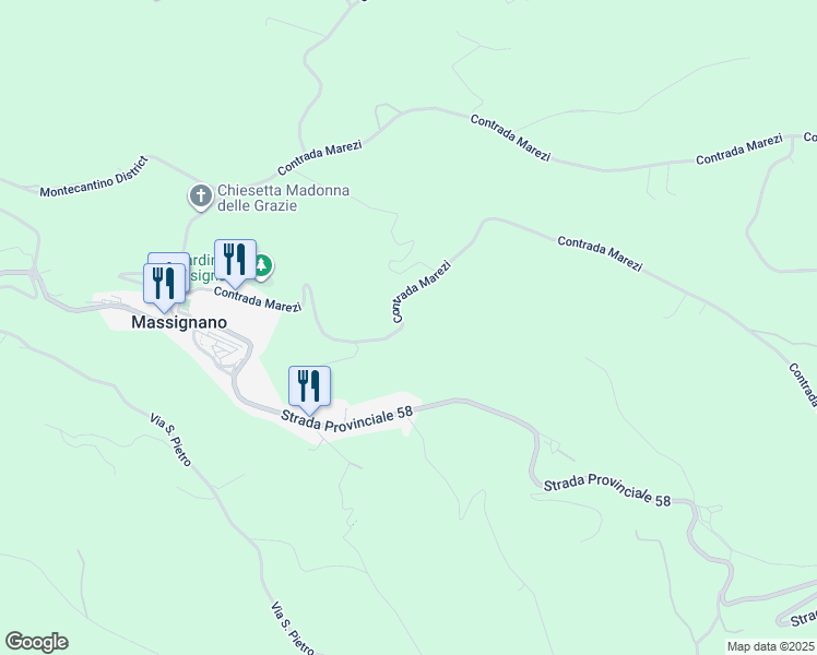 map of restaurants, bars, coffee shops, grocery stores, and more near 20 Contrada Marezi in Provincia di Ascoli Piceno