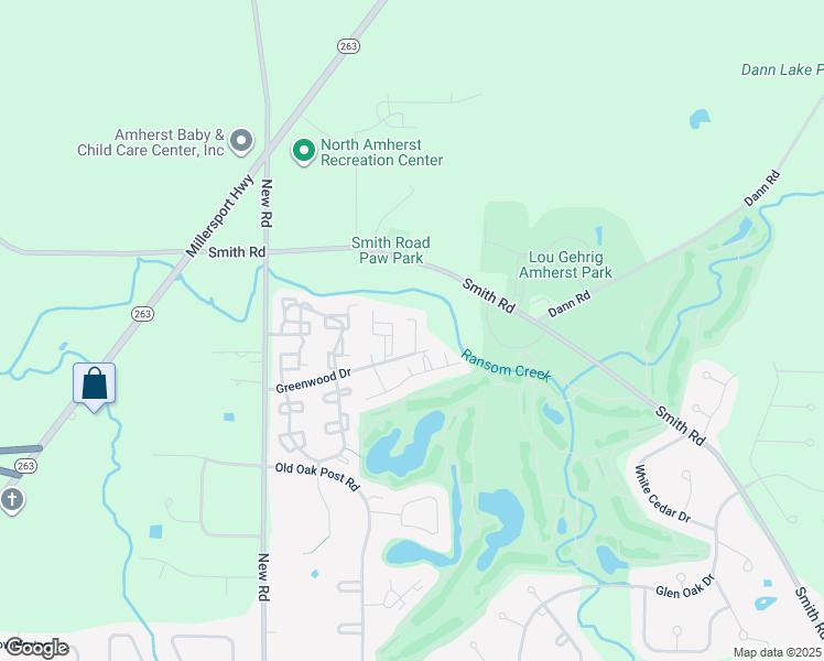 map of restaurants, bars, coffee shops, grocery stores, and more near 42 Beehunter Court in East Amherst