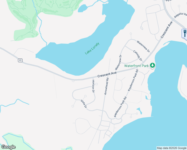 map of restaurants, bars, coffee shops, grocery stores, and more near 525 Crescent Avenue in Saratoga Springs