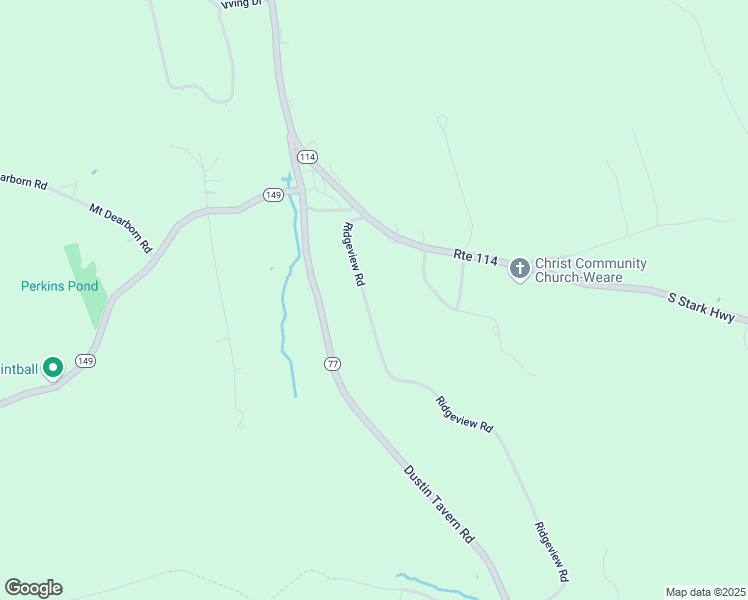 map of restaurants, bars, coffee shops, grocery stores, and more near 45 Ridgeview Road in Weare