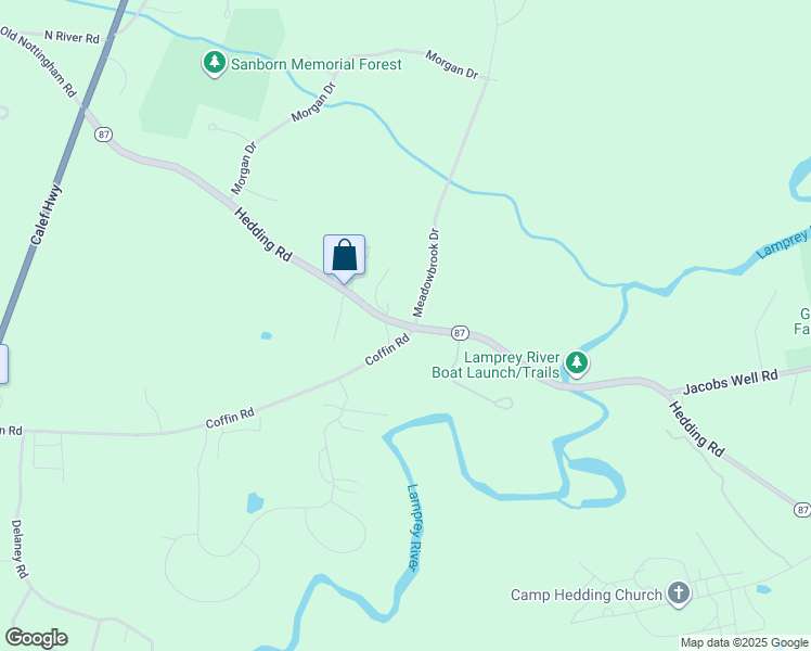 map of restaurants, bars, coffee shops, grocery stores, and more near 81 Hedding Rd in Epping