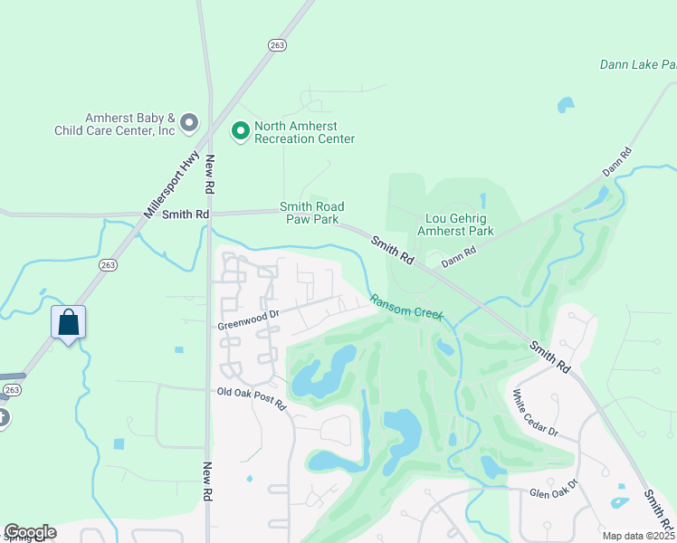 map of restaurants, bars, coffee shops, grocery stores, and more near 42 Beehunter Court in East Amherst