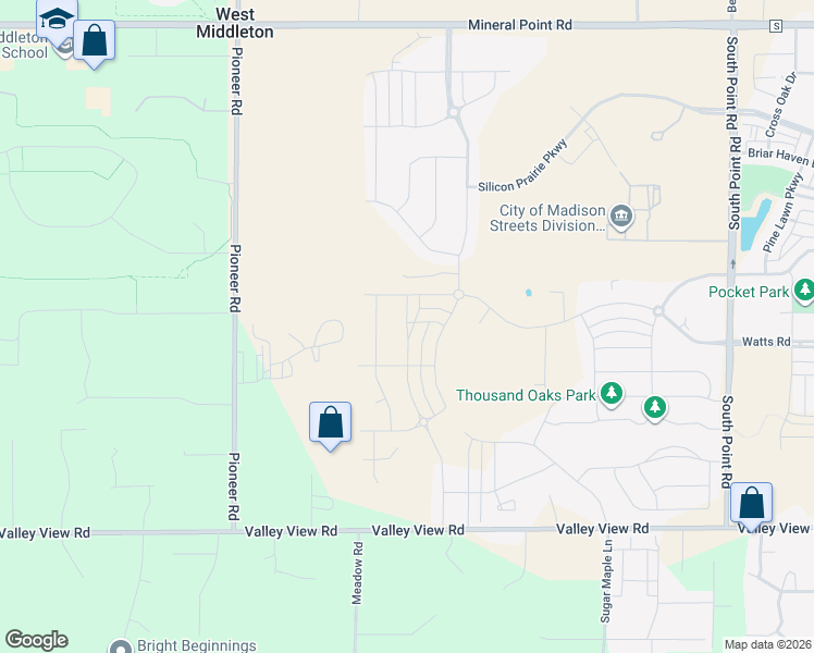map of restaurants, bars, coffee shops, grocery stores, and more near 622 Old Timber Pass in Verona