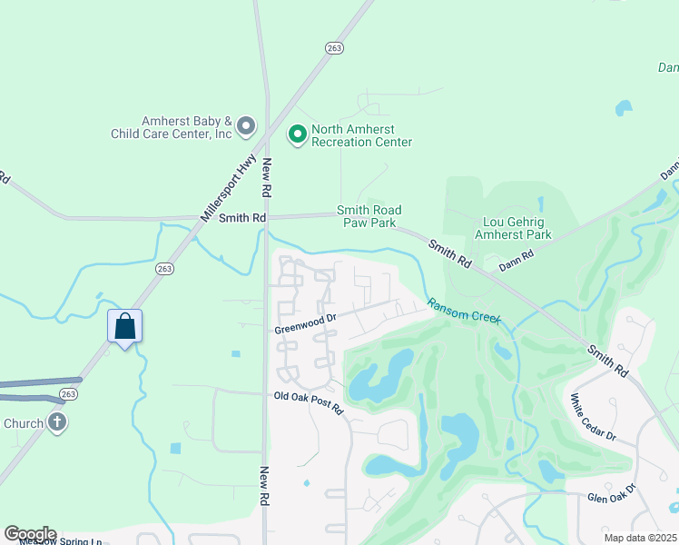 map of restaurants, bars, coffee shops, grocery stores, and more near 1401 Netherton Court in East Amherst