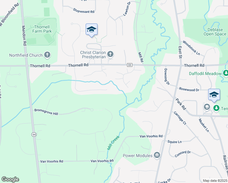 map of restaurants, bars, coffee shops, grocery stores, and more near 40 Wood Stone Rise in Pittsford