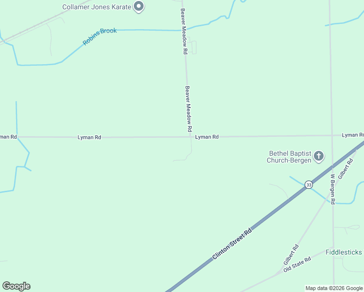 map of restaurants, bars, coffee shops, grocery stores, and more near 7016 Lyman Road in Bergen