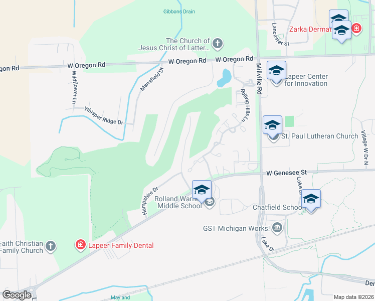 map of restaurants, bars, coffee shops, grocery stores, and more near 304 Devonshire Drive in Lapeer