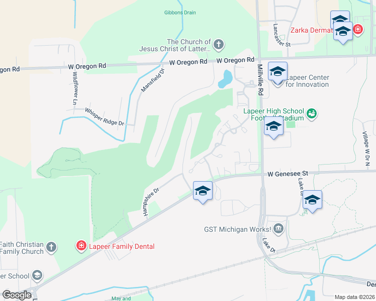 map of restaurants, bars, coffee shops, grocery stores, and more near 316 Devonshire Drive in Lapeer