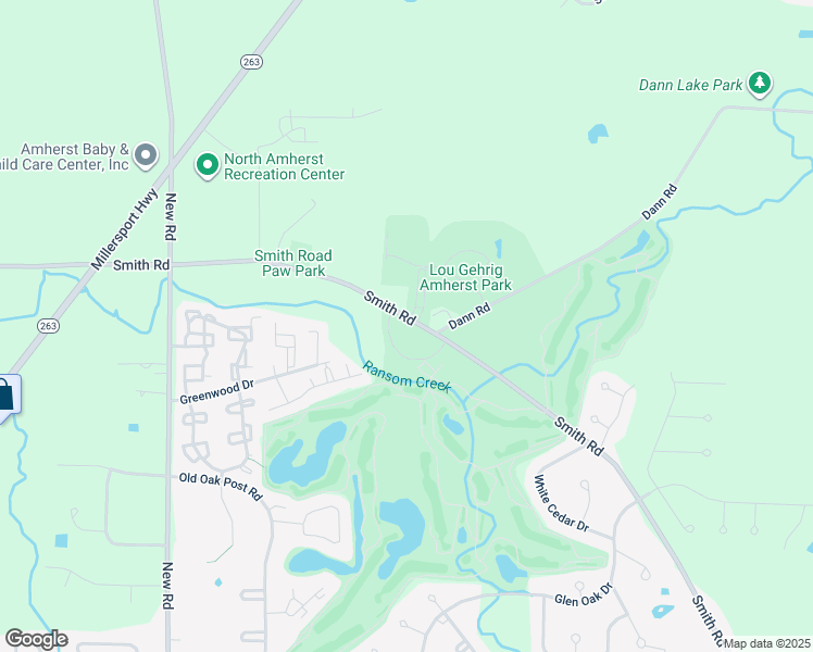 map of restaurants, bars, coffee shops, grocery stores, and more near 651 Smith Road in East Amherst