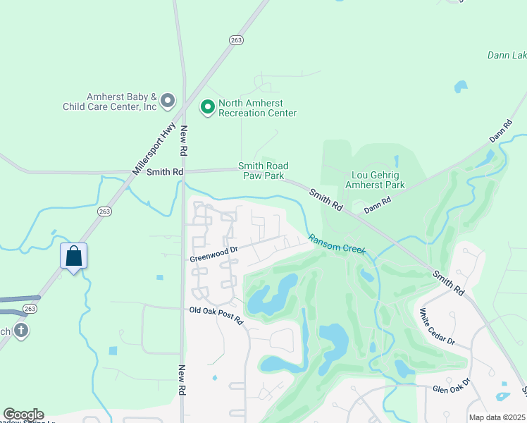 map of restaurants, bars, coffee shops, grocery stores, and more near 28 Coolbrook Court in East Amherst
