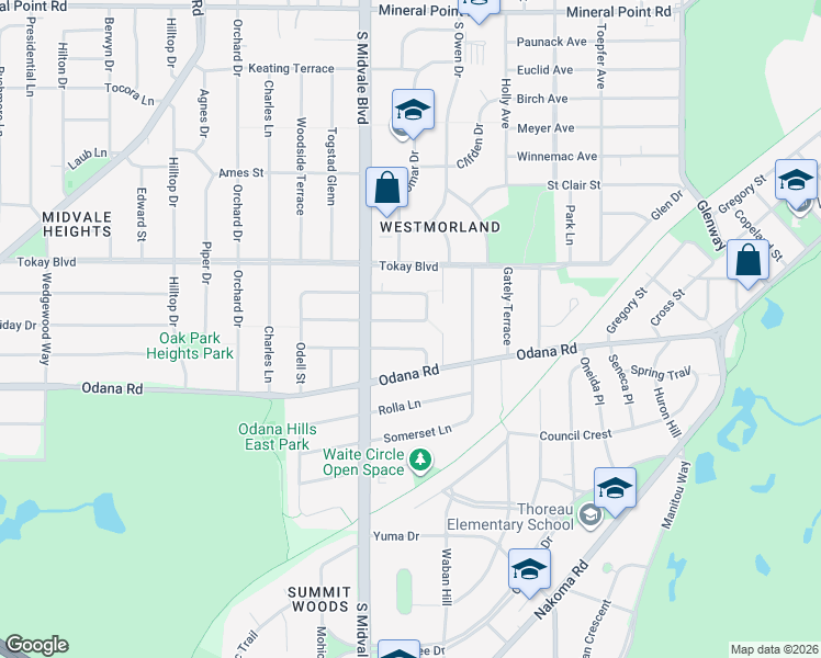 map of restaurants, bars, coffee shops, grocery stores, and more near 4317 Travis Terrace in Madison
