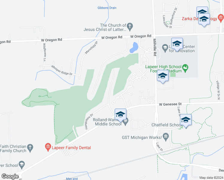 map of restaurants, bars, coffee shops, grocery stores, and more near 318 Devonshire Drive in Lapeer