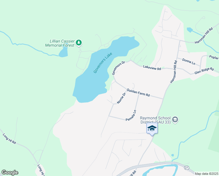 map of restaurants, bars, coffee shops, grocery stores, and more near 31 Norrie Drive in Raymond