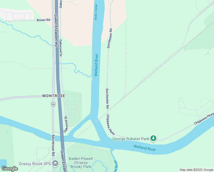 map of restaurants, bars, coffee shops, grocery stores, and more near 10891 Dorchester Road in Niagara Falls