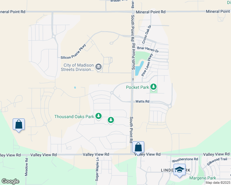 map of restaurants, bars, coffee shops, grocery stores, and more near 9629 Harvest Moon Lane in Verona