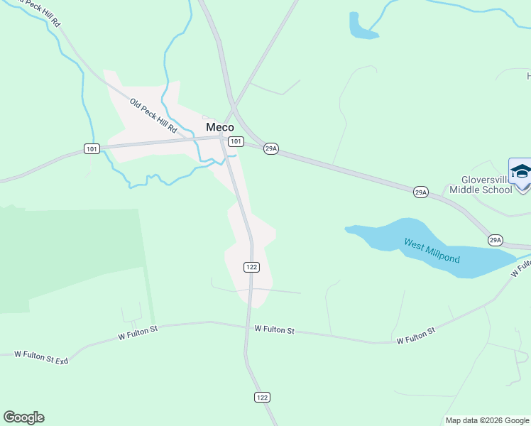 map of restaurants, bars, coffee shops, grocery stores, and more near 486 County Highway 122 in Gloversville