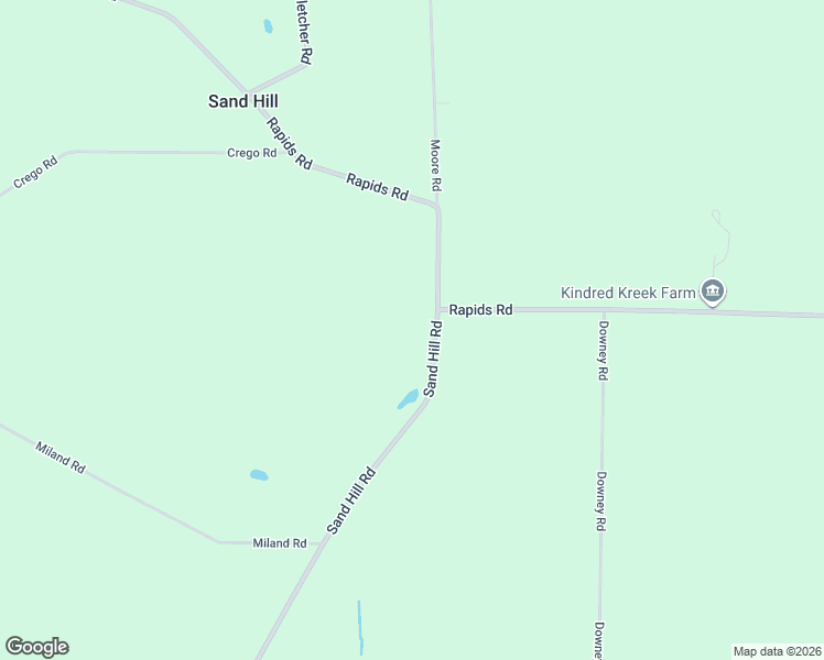 map of restaurants, bars, coffee shops, grocery stores, and more near 7444 Sand Hill Road in Akron