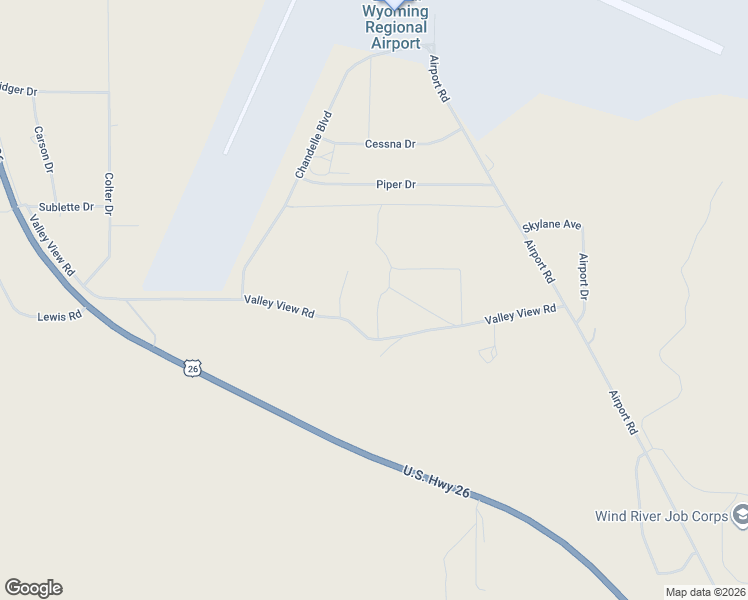 map of restaurants, bars, coffee shops, grocery stores, and more near 4912 Valley View Road in Riverton